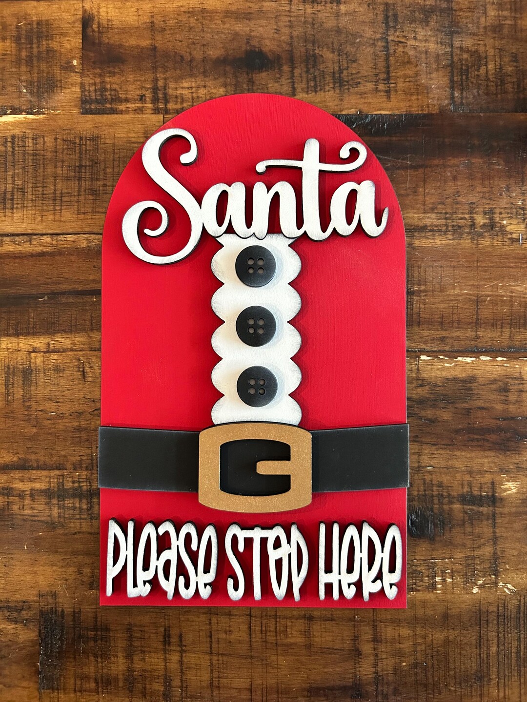 Santa Insert Interchangeable Boho Santa Please Stop Here Insert | Interchangeable ...