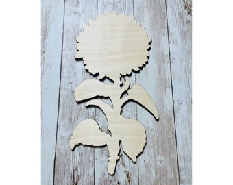Etched Sunflower Cutout | 2 pack | Unpainted