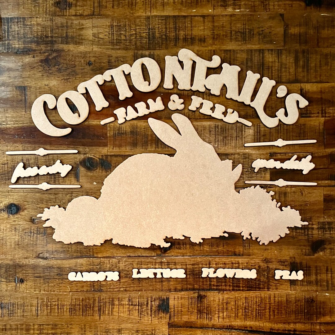 Cottontail Rabbit Card Cottontails | Farm & Feed | Rabbits | Easter Decor Cutout - Etsy