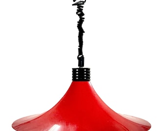 スペースエイジペンダントランプ - ヴィンテージ70年代オレンジUFO