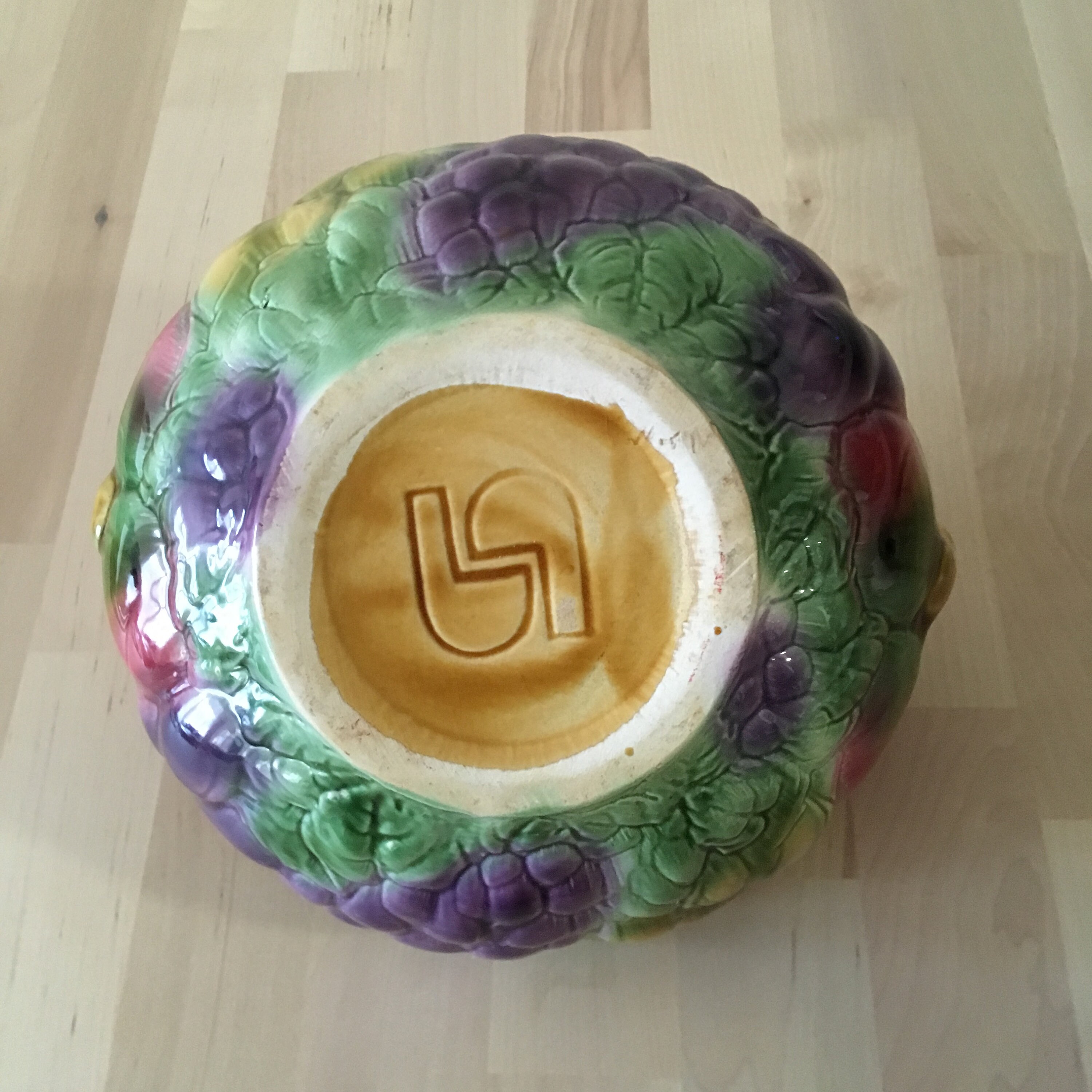 Vintage French Majolica Ceramics Fruit Basket Fruit Decor from Etsy