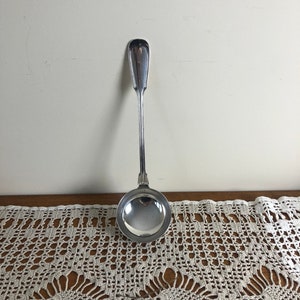 Vintage French hallmarked silver plated punch sauce soup ladle traditional elegant shabby chic Kitchen table decor dinnerware silverware