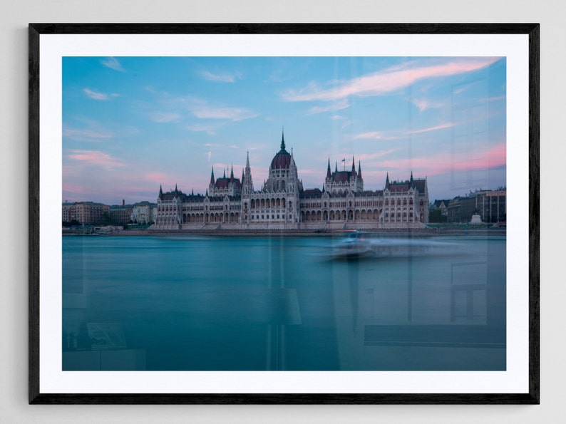 Hungarian Parliament at Blue Hour Budapest Hungary Long Exposure Unframed Print