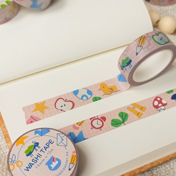 Washi Tape - Cute stationery - Bullet Journal - Scrapbooking - 15mm x 10m