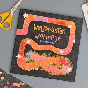 Libro infantil - Gusano de buenas noches - Tapa dura - Problemas de aprendizaje - Tarjetas de estructura
