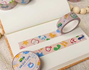 Washi Tape - Cute stationery - Bullet Journal - Scrapbooking - 15mm x 10m