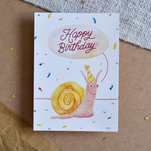 Verjaardag Postkaart - Leuke Postkaart - Ansichtkaart - Verjaardagskaart - Kunst Print - Muurdecor - Gelukkige verjaardag - Happy Birthday