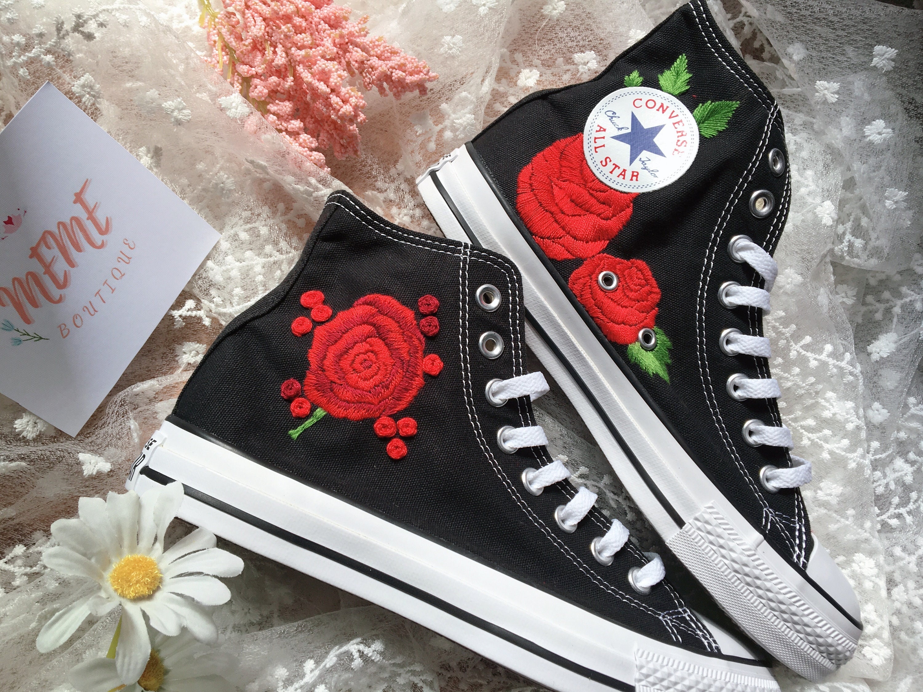 custom converse rose