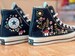 Converse Chuck Taylor 1970s Converse Mushroom Floral Embroidery Shoes / Custom embroidered Universe And Stars Embroidery 