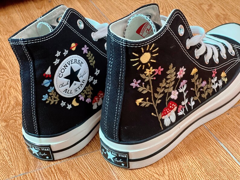 Converse Chuck Taylor 1970s Converse Mushroom Floral Etsy