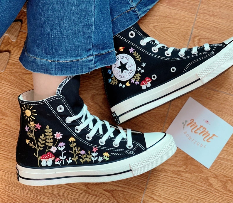 Converse Chuck Taylor 1970s Converse Mushroom Floral Etsy