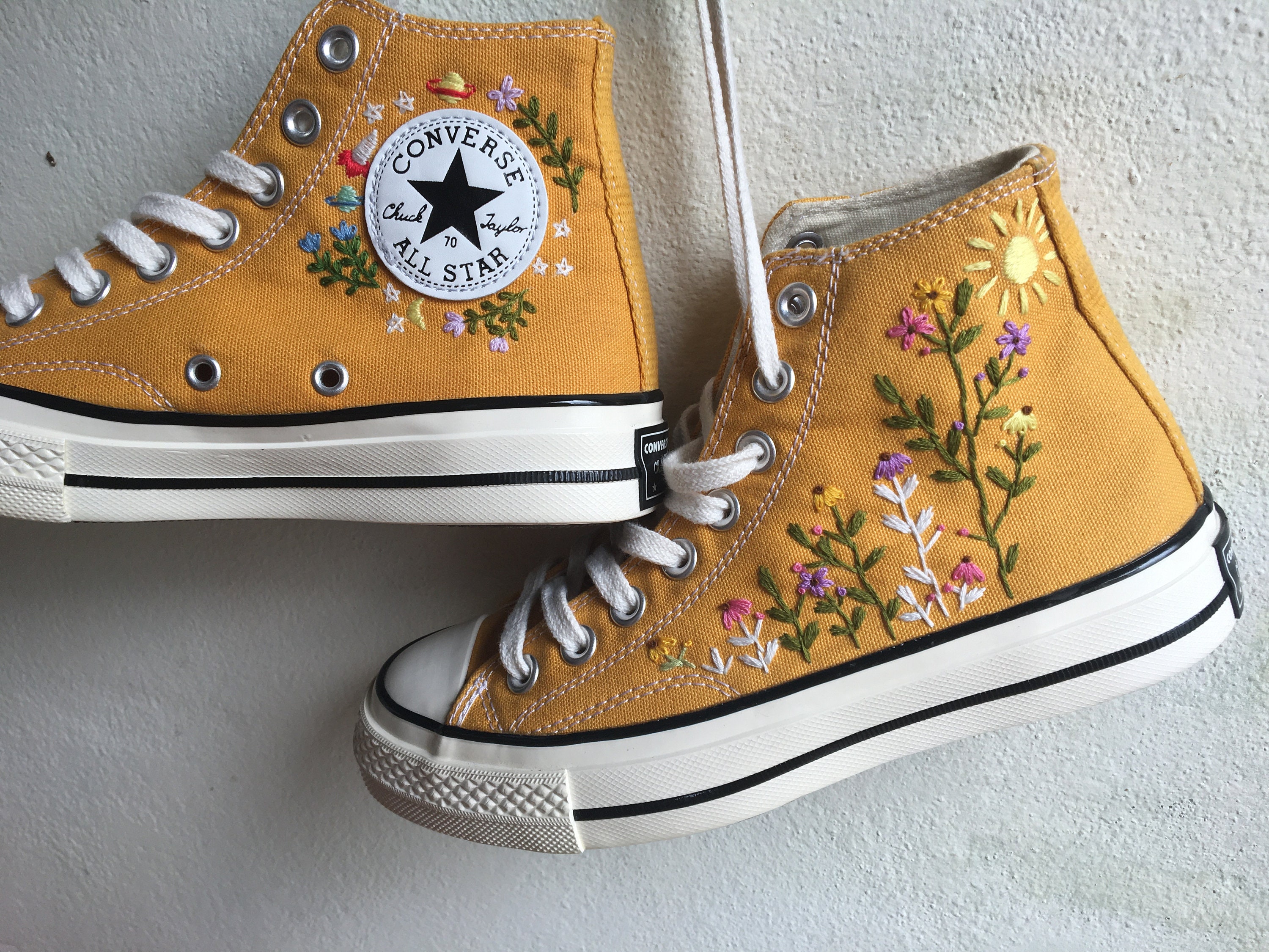 converse custom floral embroidered chuck taylor