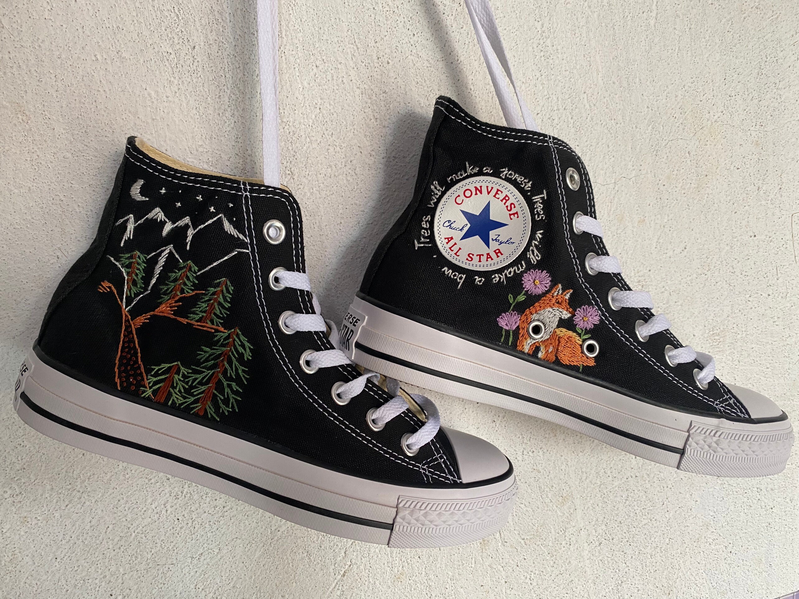 embroidered black converse