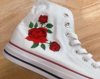 rose print converse