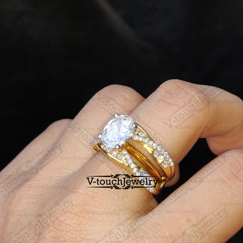 Enhancer Wrap Ring Engagement Wedding Solitaire Ring Authentic Wrap Guard Band For Women Enhancer Ring Guard Wraps For Ring CZ Diamond