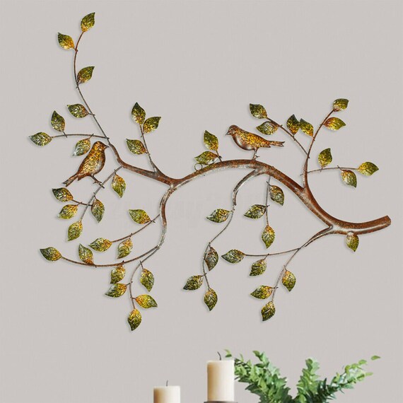 Metal Wall Art. Birds in Trees Wall Hangings Decorative Tree Etsy