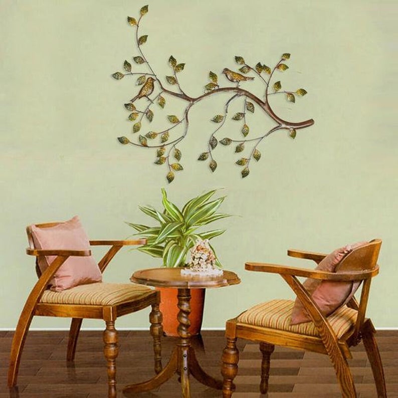 Metal Wall Art. Birds in Trees Wall Hangings Decorative Tree Etsy