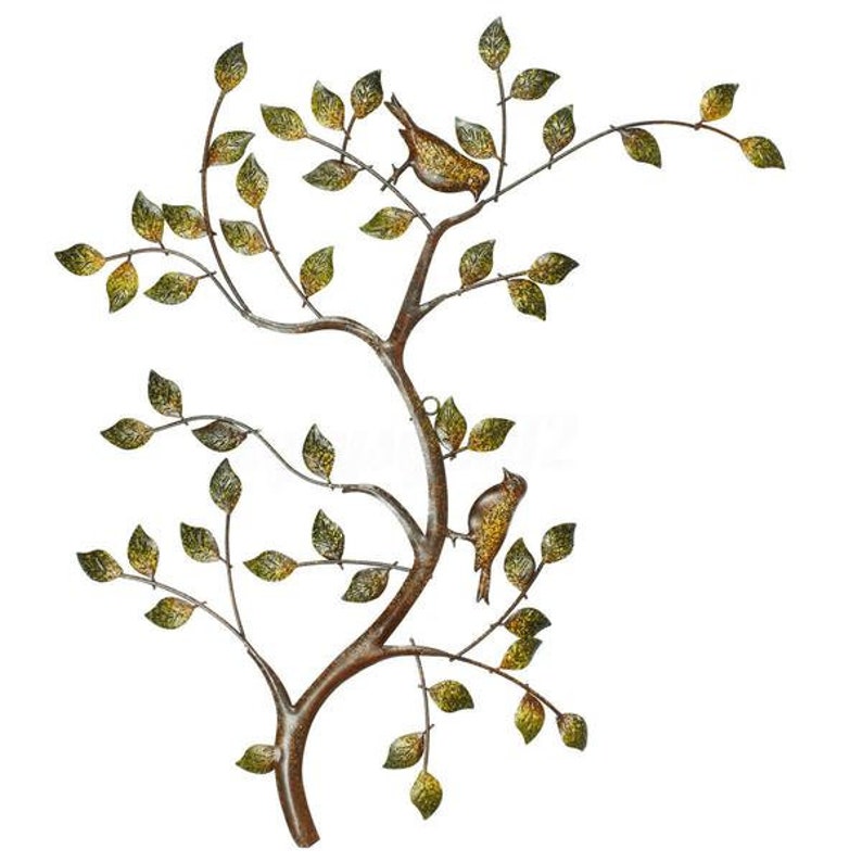 Metal Wall Art. Birds in Trees Wall Hangings Decorative Tree Etsy