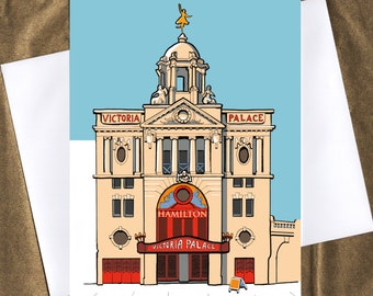 Victoria Palace Theatre, Hamilton London greetings card