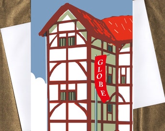 Shakespeare's Globe Theatre London greetings card