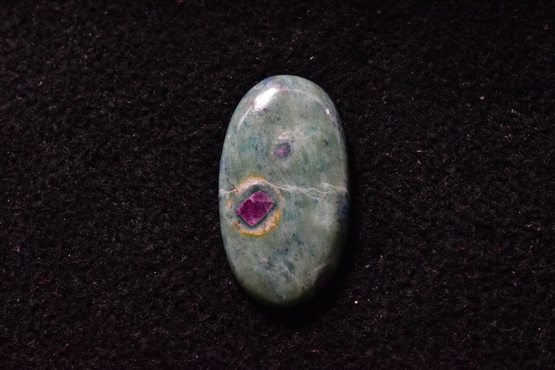 Top Quality Ruby Fuchsite Cabochon Semi Precious Gemstone Ruby Loose stone Fine Quality Jewelry Making Stone 45x24x5 ct 64 #M273
