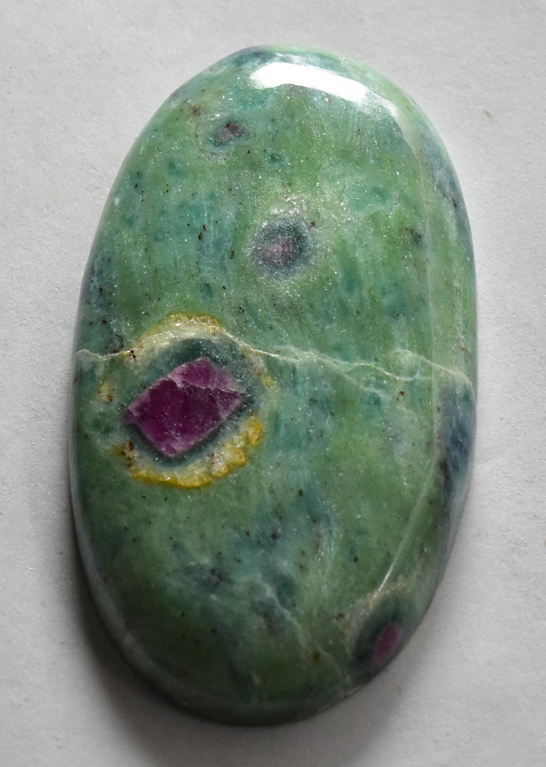 Top Quality Ruby Fuchsite Cabochon Semi Precious Gemstone Ruby Loose stone Fine Quality Jewelry Making Stone 45x24x5 ct 64 #M273