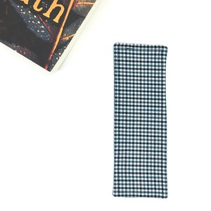 Upcycled Fabric Bookmark | Check & Denim Bookmark | Page Keeper | Reclaimed Fabrics | Handcrafted in Ireland | Book Lover Gift