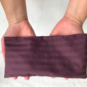 Almohada para ojos con peso reciclada para relajarse, almohada para ojos para yoga. Relleno de linaza orgánica sin aroma. Funda lavable 100 % algodón. Regalo sostenible.