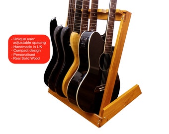 Adjustable Guitar Stand / holder - Multi -  Free Personalisation - Handmade