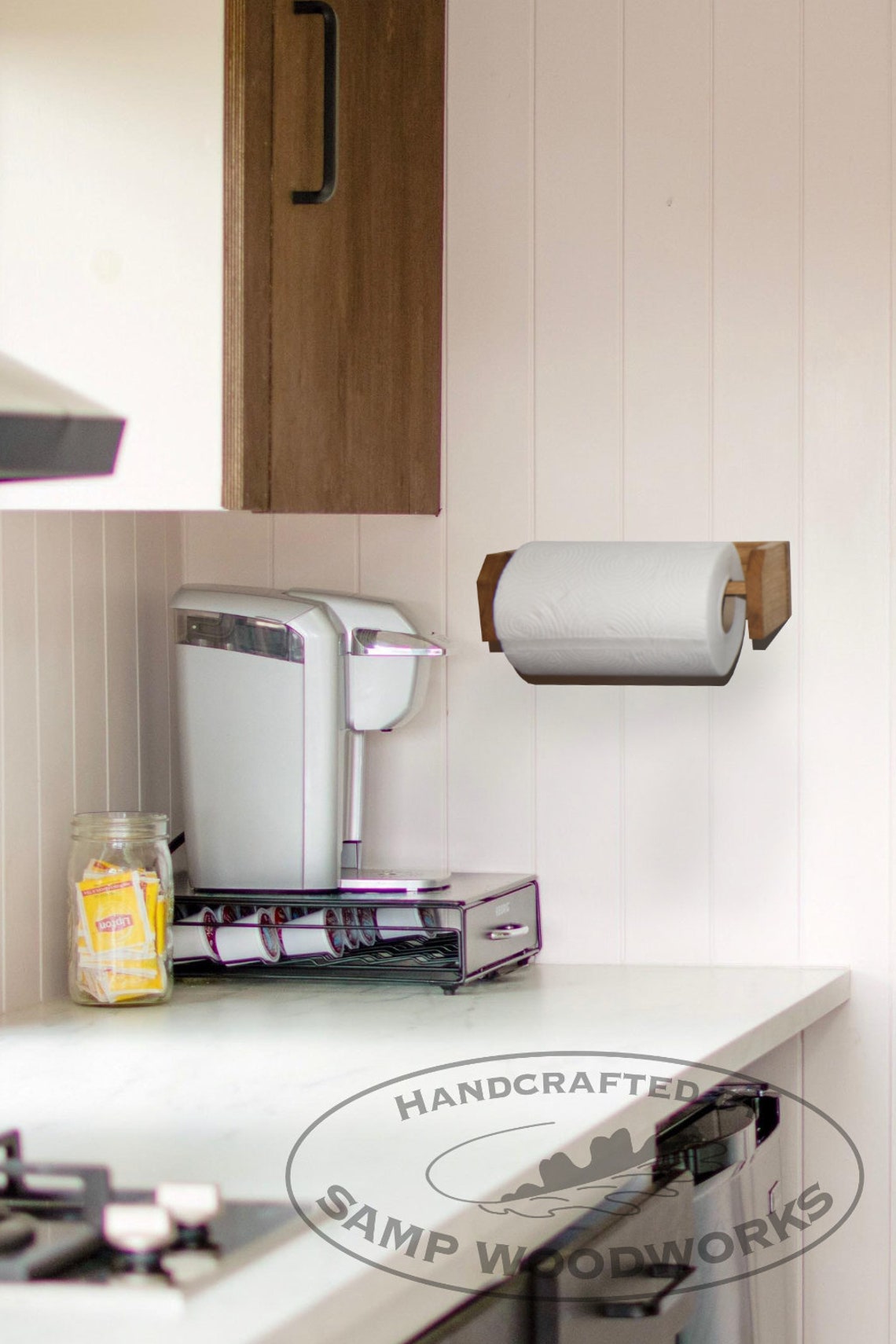 Kitchen Roll Holder Made From Solid Oak Handmade FREEP&P Etsy