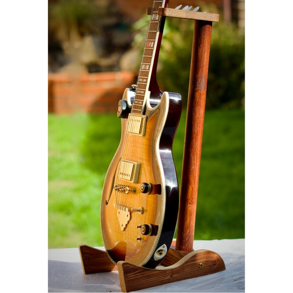 Customisable Wooden Guitar stand - SAMP SGS02 - Handmade - Free P&P