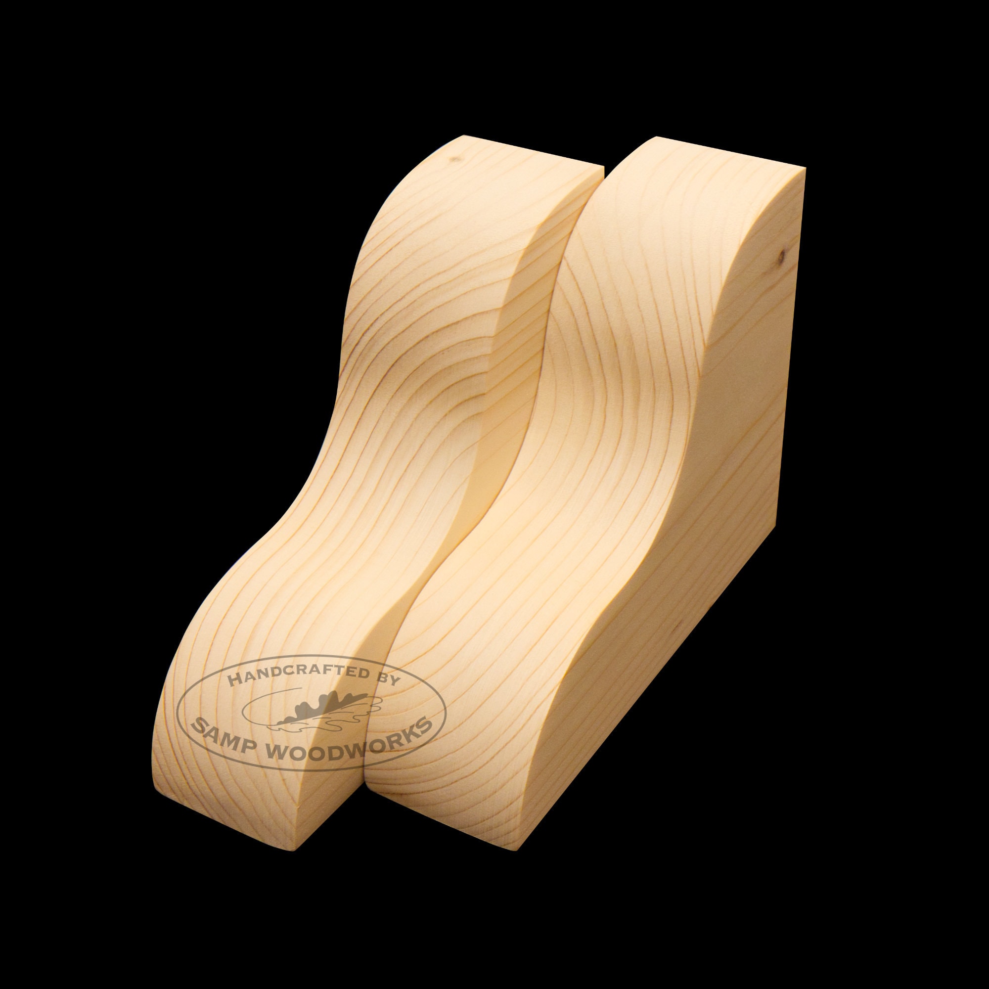 Pair of Fireplace and Shelving Corbels handmade by Sampwoodworks