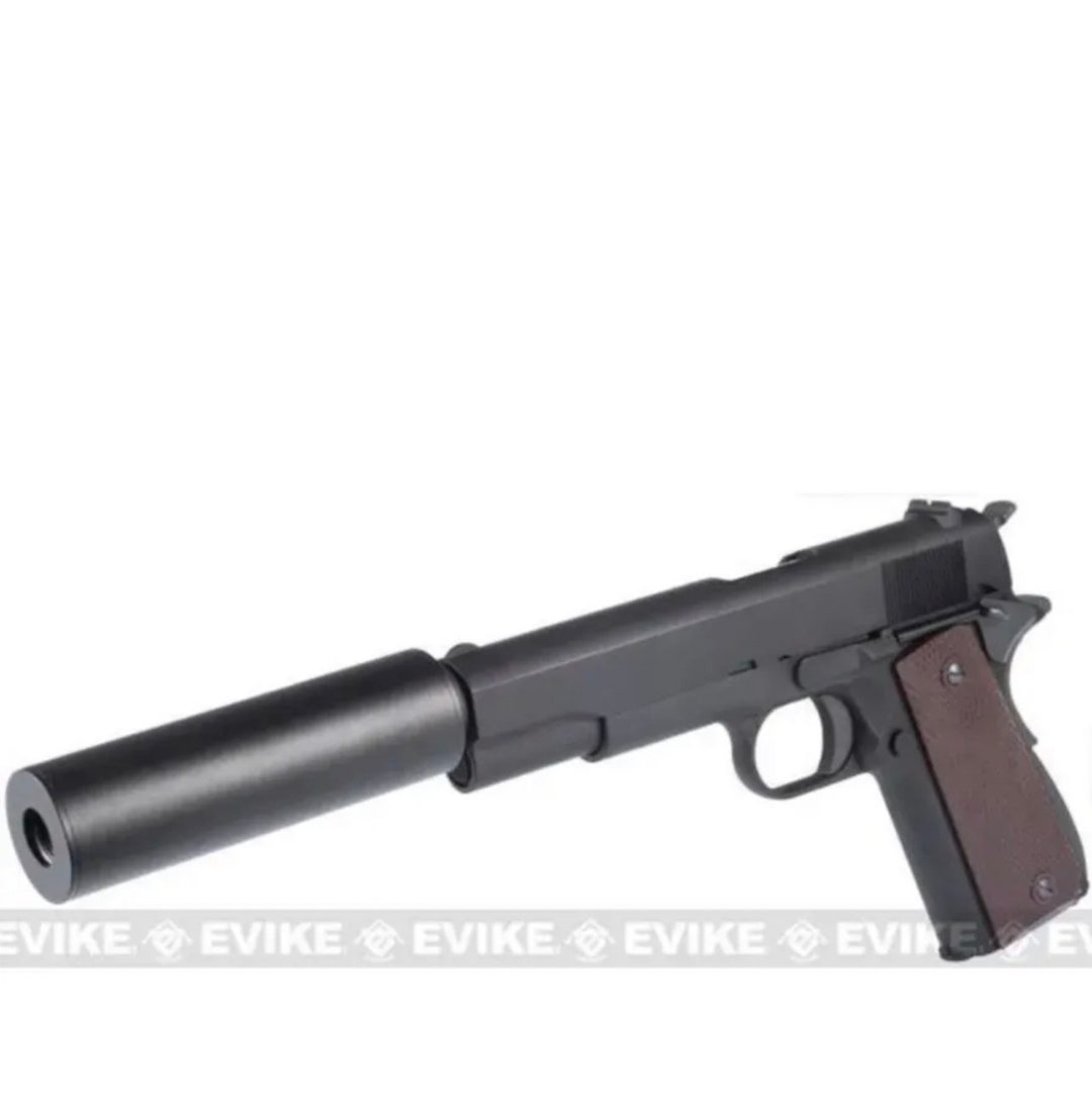 14MM Airsoft Pistol Suppressor W/internal Threadingblack Only Etsy