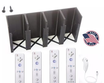 Wall Mount Stand Display for Wii Remote Controller (Holds 4!) WiiMote, Joystick