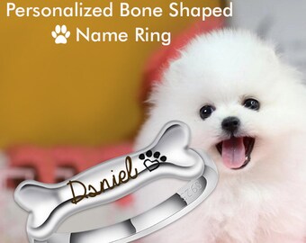 personalized bone shaped ring