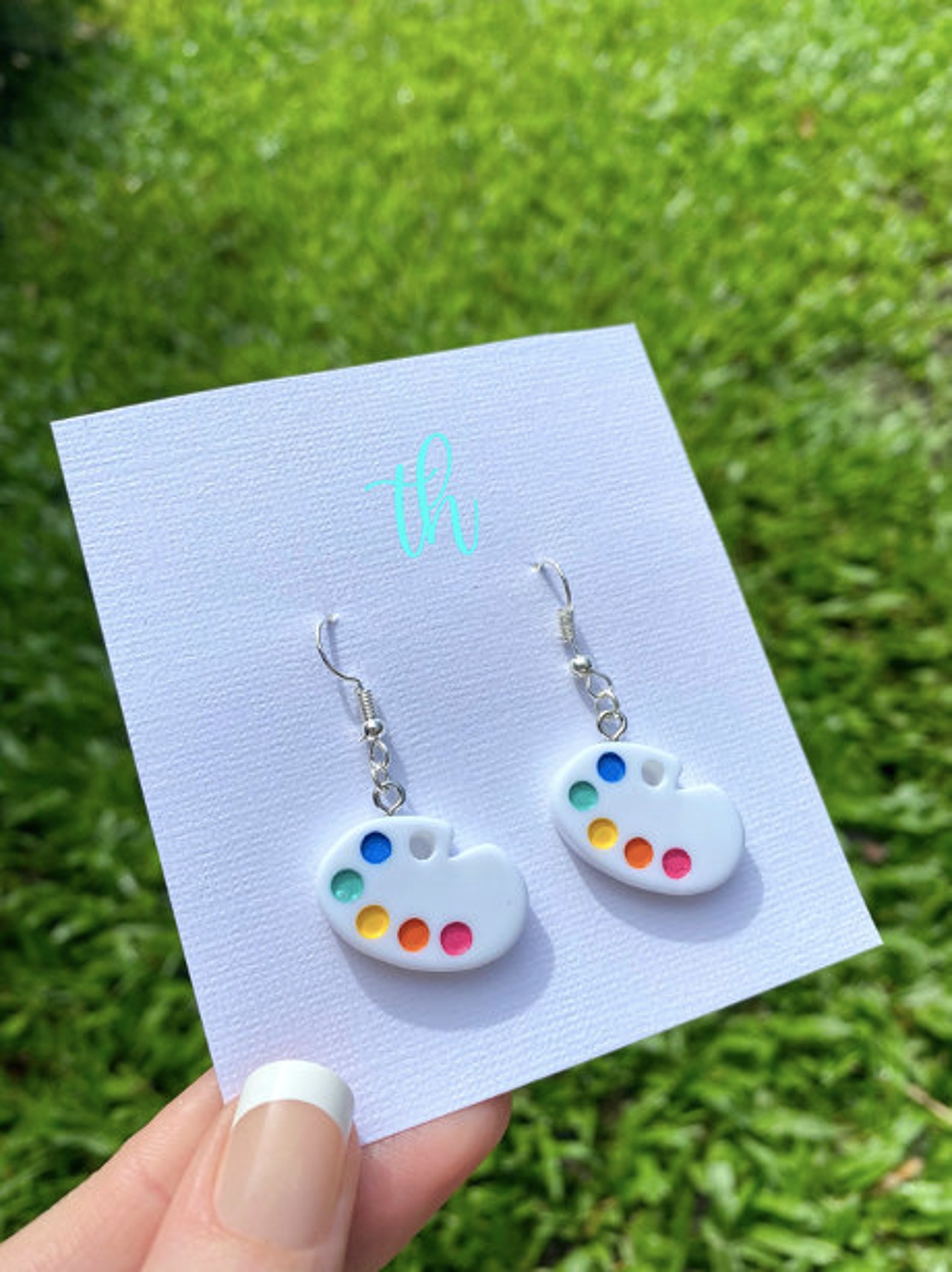 Paint Palette Earrings Artist Earrings Cute Earrings Kawaii Earrings
