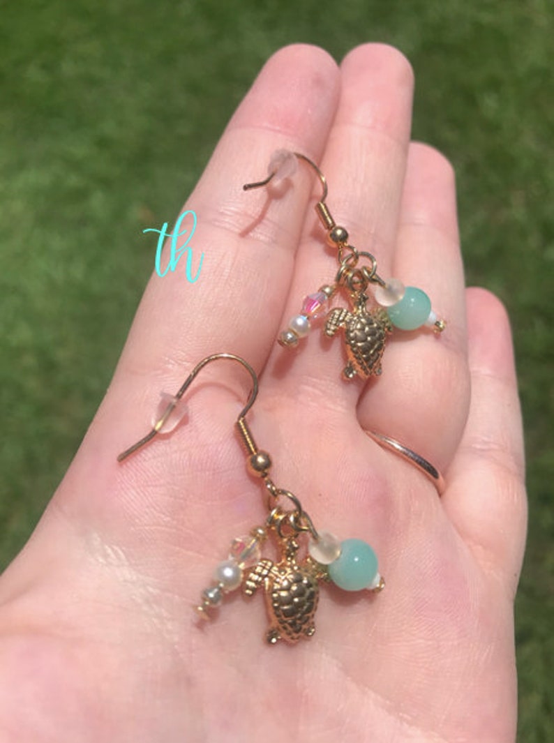 Cute Turtle Earrings Gold Animal Earrings Dainty Earrings Summer Earrings Boho Earrings Beach Earrings