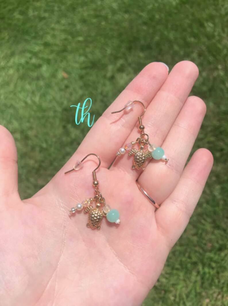Cute Turtle Earrings Gold Animal Earrings Dainty Earrings Summer Earrings Boho Earrings Beach Earrings