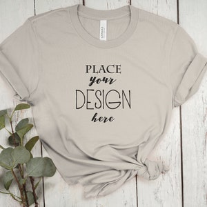 Dust Bella Canvas 3001 Mockup / 2 Bella Canvas 3001 Flat lay Mockups / Bella Canvas 3001 Carta de colores / Camiseta con nudo atado / Imprimir bajo demanda