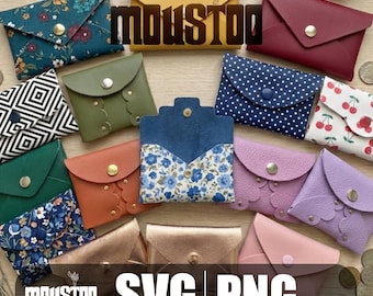 No Sew Coin Purse SVG | Faux Leather Wallet Template | Origami Coin Pouch Pattern | DIY Cricut & Laser Cut Files | Scrap Buster Keychain