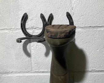 HORSESHOE BOOT RACK (1 Pair) welly boot holder, wellington boot rack, wall boot rack, boot storage, welly boot rack, wall mounted
