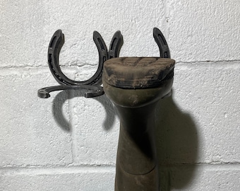 HORSESHOE BOOT RACK (1 paar) welly laarshouder, wellington laarzenrek, muurlaarzenrek, laarzenopslag, wellylaarzenrek, aan de muur gemonteerd