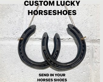 CUSTOM LUCKY HORSESHOES | wedding horseshoes, lucky wedding gift, couples good luck token, eternal love,