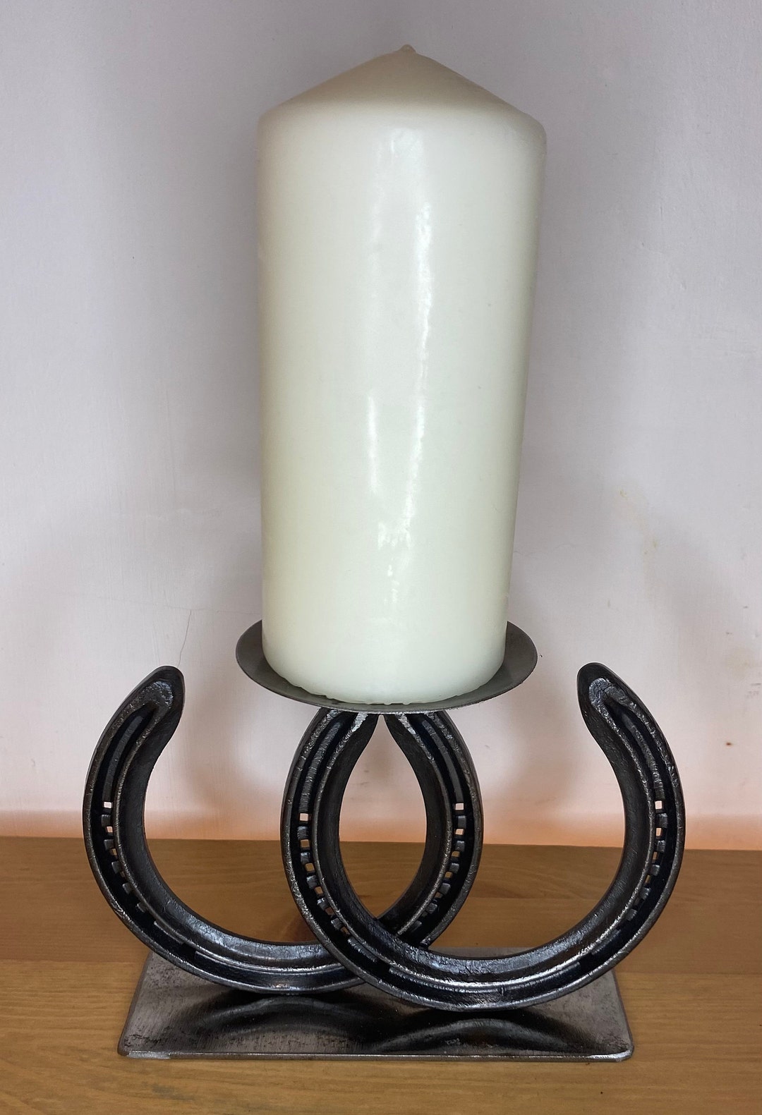 HORSESHOE CANDLE HOLDER Rustic Candle Holder Candle Stand Etsy UK