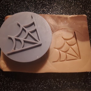 Cobweb 45mm or 57mm Round Soap Stamp, 1.77&quot; or 2.25&quot;