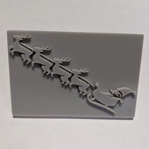 Reindeer Sleigh Soap Stamp, 3&quot;x2&quot;