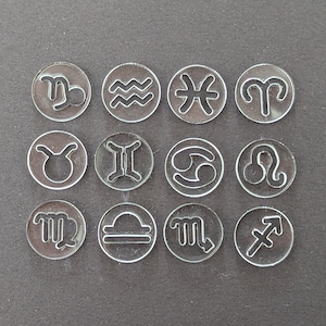 Zodiac Signs Soap Extruder Disc Set, 18mm to 57mm