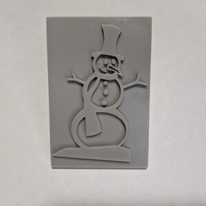 Snowman Soap Stamp, 3&quot;x2&quot;