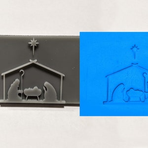 Pieczątka mydlana z motywem Narodzenia Pańskiego, 3"x2"