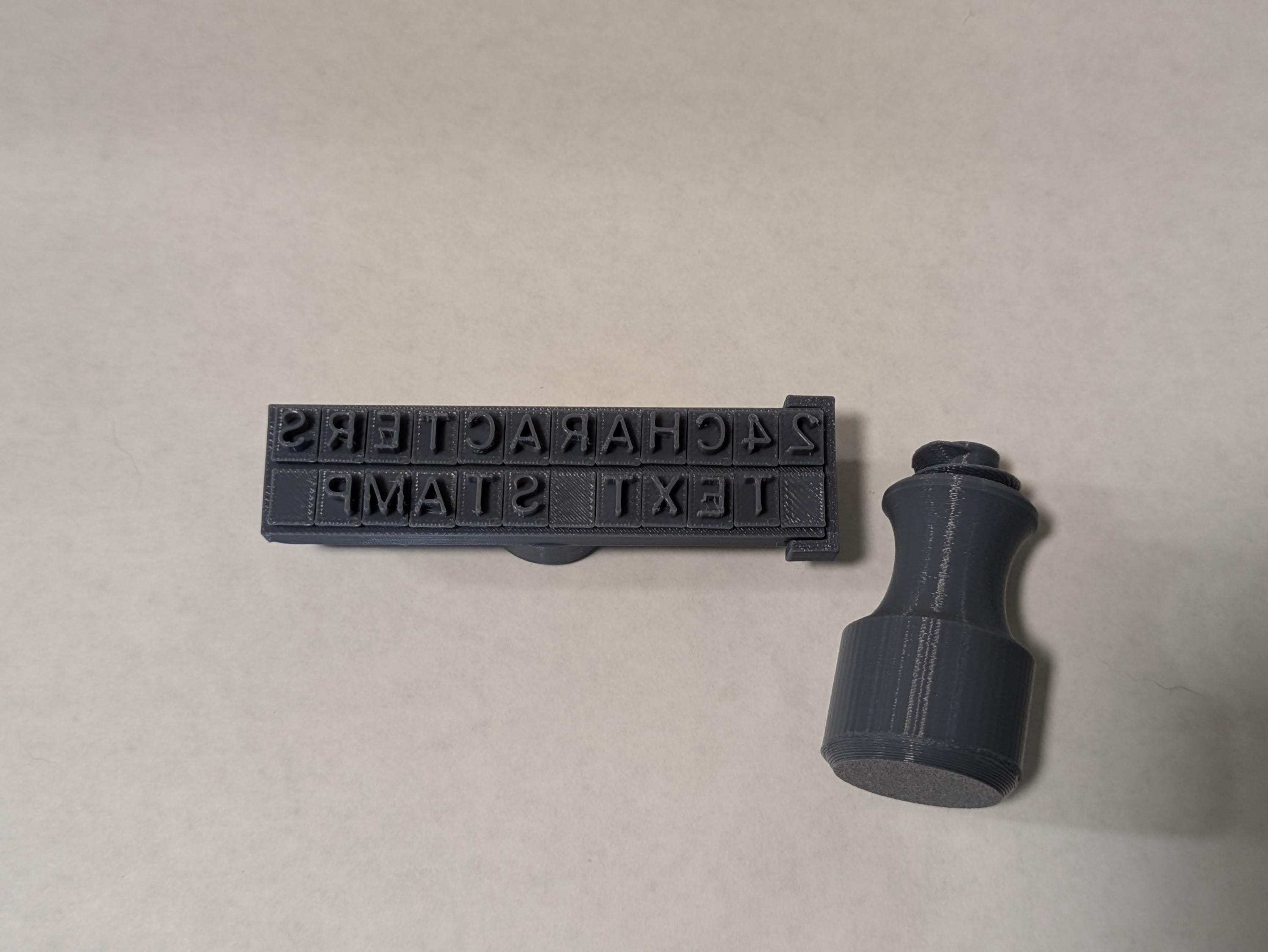 Interchangeable 24 Character Text Side Soap Stamp, 3"x3/4"